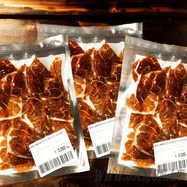 Jamon Iberico De BELLOTA 75% 80g Slaideriuotas