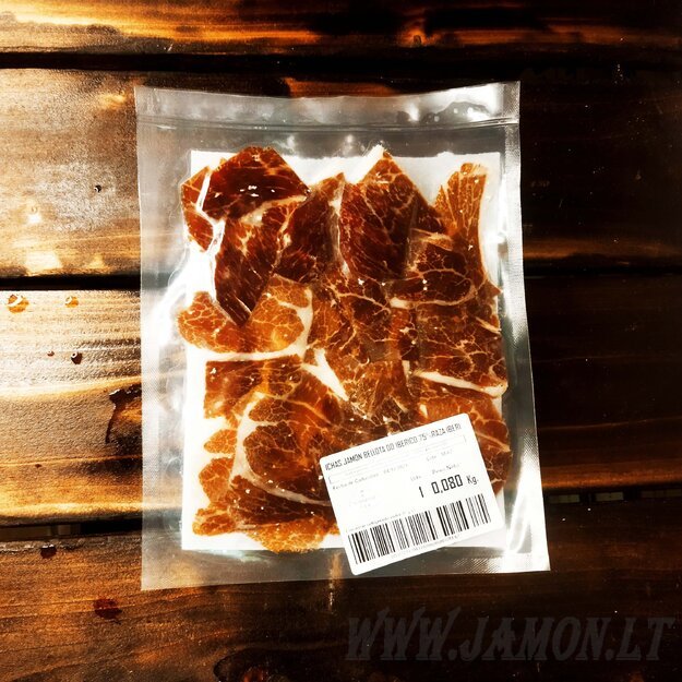 Jamon Iberico De BELLOTA 75% 80g Slaideriuotas